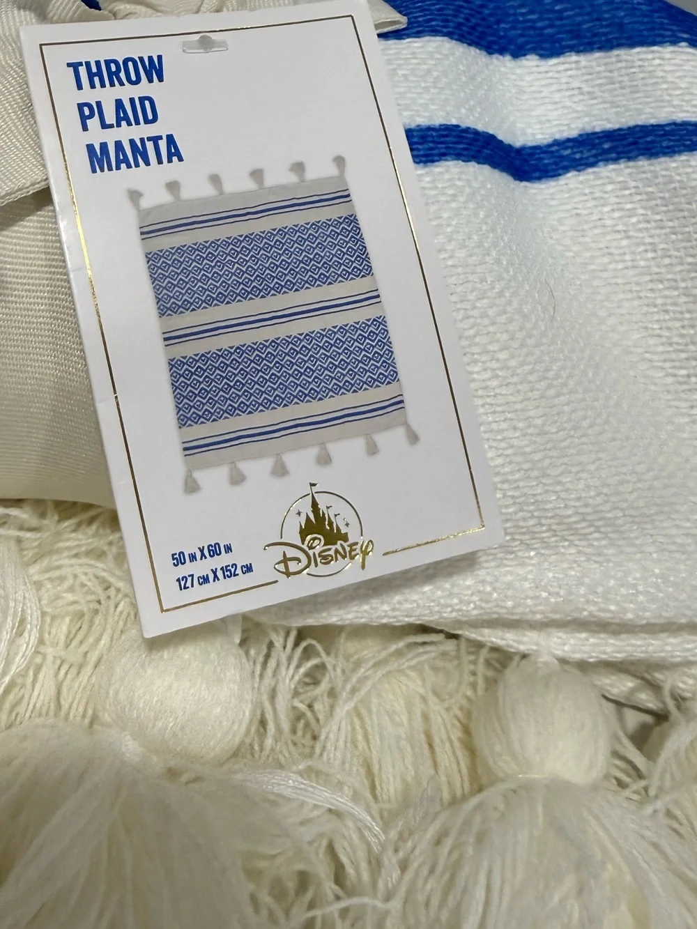 New Disney Throw Plaid Manta.Mickey